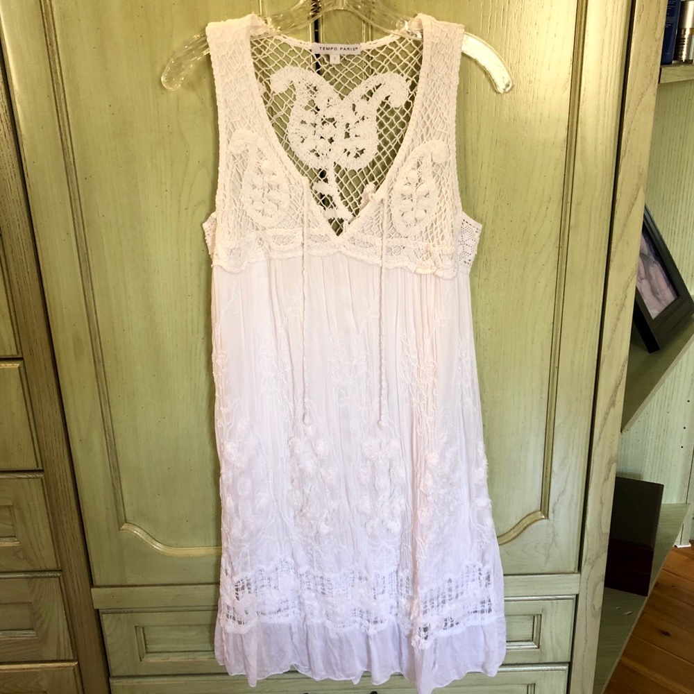 Tempo Paris White Summer Dress